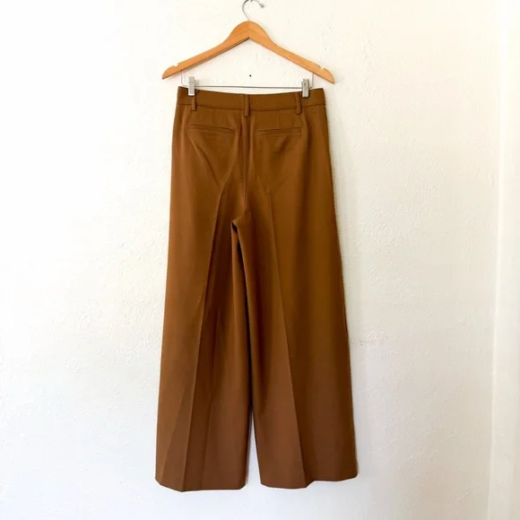 Madewell The Harlow Wool Blend Super Wide-Leg Trouser in Camel - Picture 3 of 9